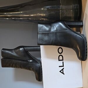 Aldo Black Heeled Ankle Boots for Women